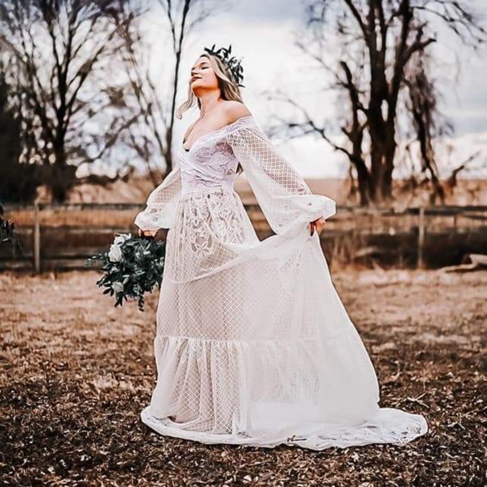 Silk Fairies boho maxi photoshoot dress